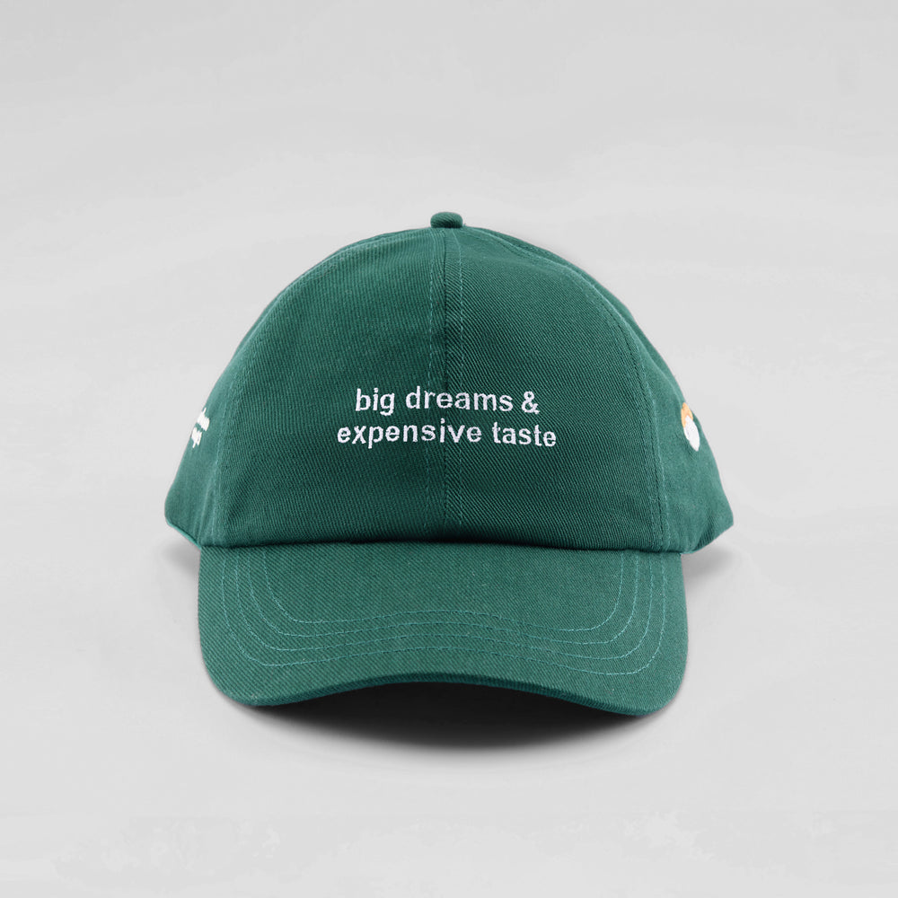 Cappellino in Cotone "Big dreams & expensive taste"