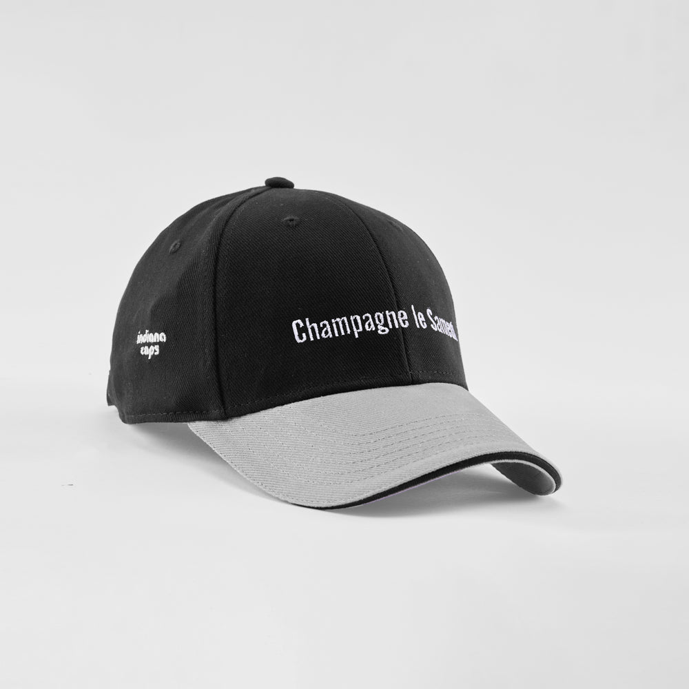 Cappellino bicolore in caldo cotone "Champagne le Samedì"