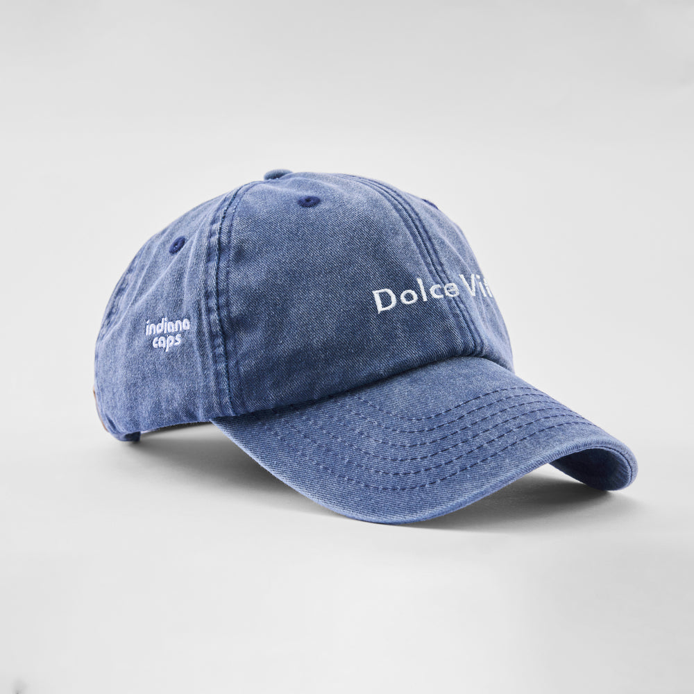 Cappellino vintage in cotone "Dolce vita"