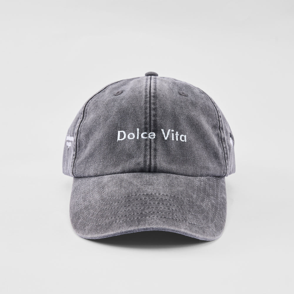 Cappellino vintage in cotone "Dolce vita"