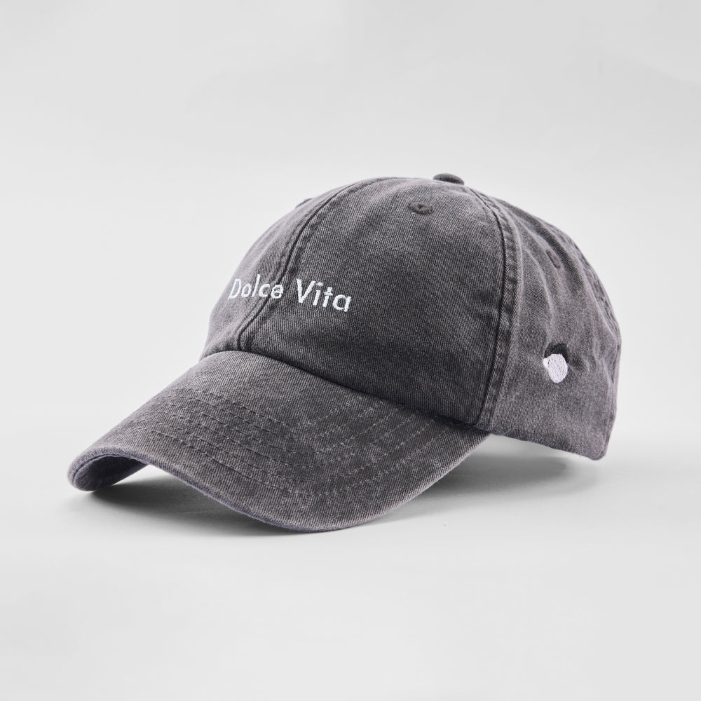 Cappellino vintage in cotone "Dolce vita"