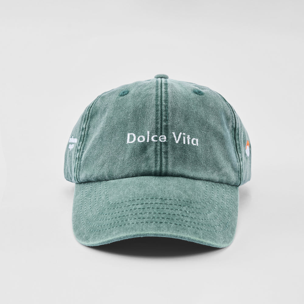 Cappellino vintage in cotone "Dolce vita"