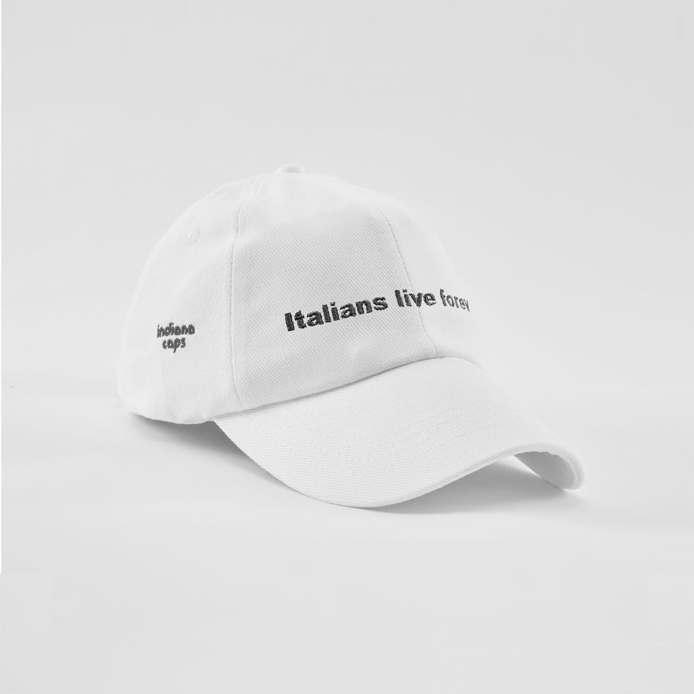 Cappellino in cotone "Italians live forever"