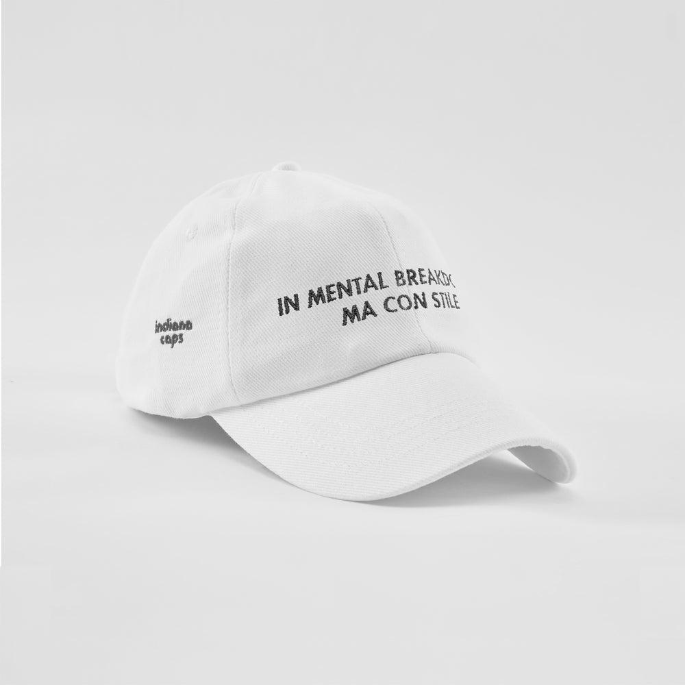 Cappellino in cotone "In mental breakdown, ma con stile"
