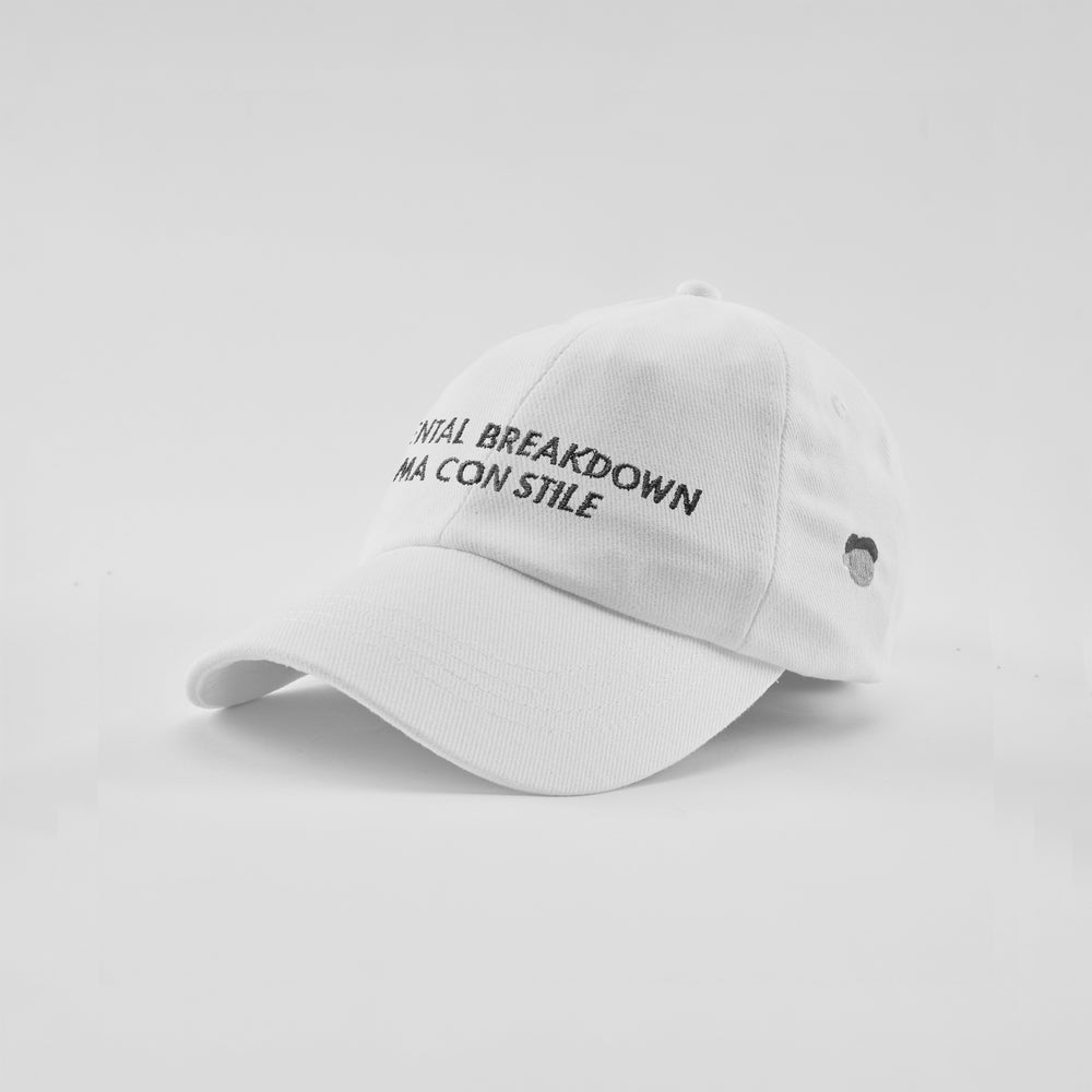 Cappellino in cotone "In mental breakdown, ma con stile"