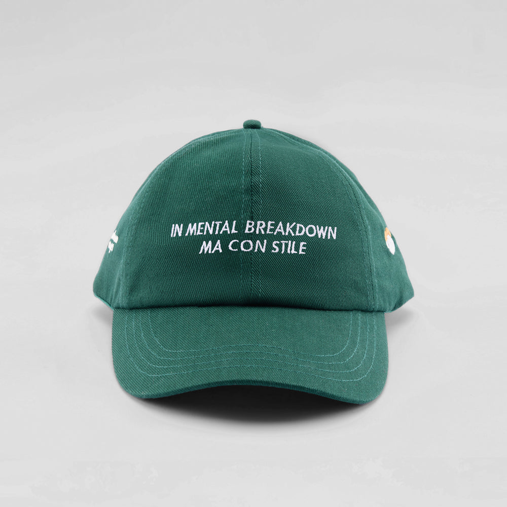 Cappellino in cotone "In mental breakdown, ma con stile"