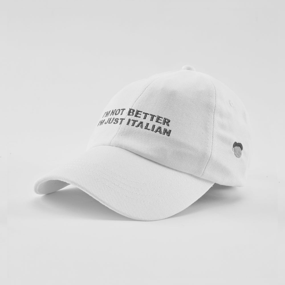 Cappellino in cotone "I'm not better, i'm just Italian"