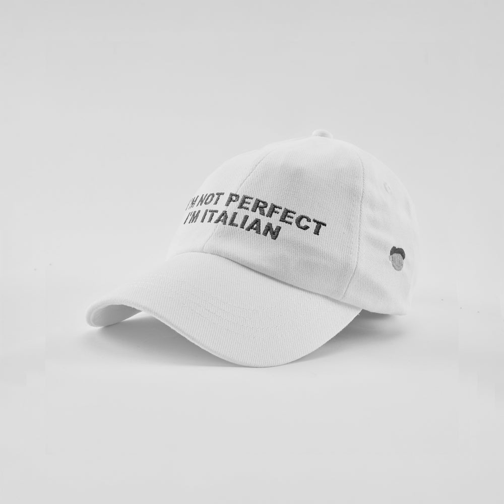 Cappellino in cotone "I'm not perfect, i'm Italian"