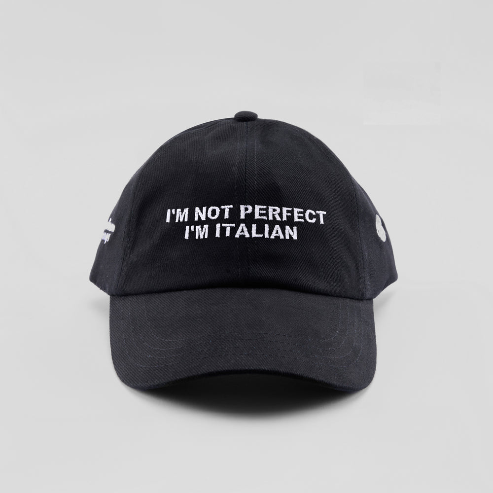 Cappellino in cotone "I'm not perfect, i'm Italian"