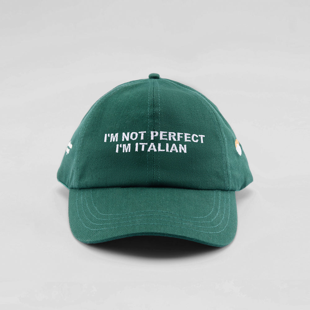 Cappellino in cotone "I'm not perfect, i'm Italian"