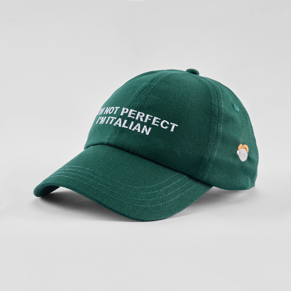 Cappellino in cotone "I'm not perfect, i'm Italian"