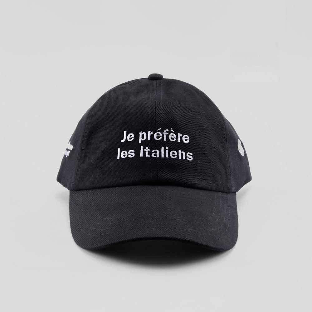 Cappellino in caldo cotone "Je Préfère Les Italiens"