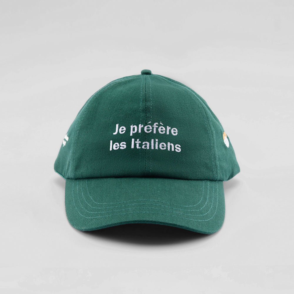 Cappellino in caldo cotone "Je Préfère Les Italiens"