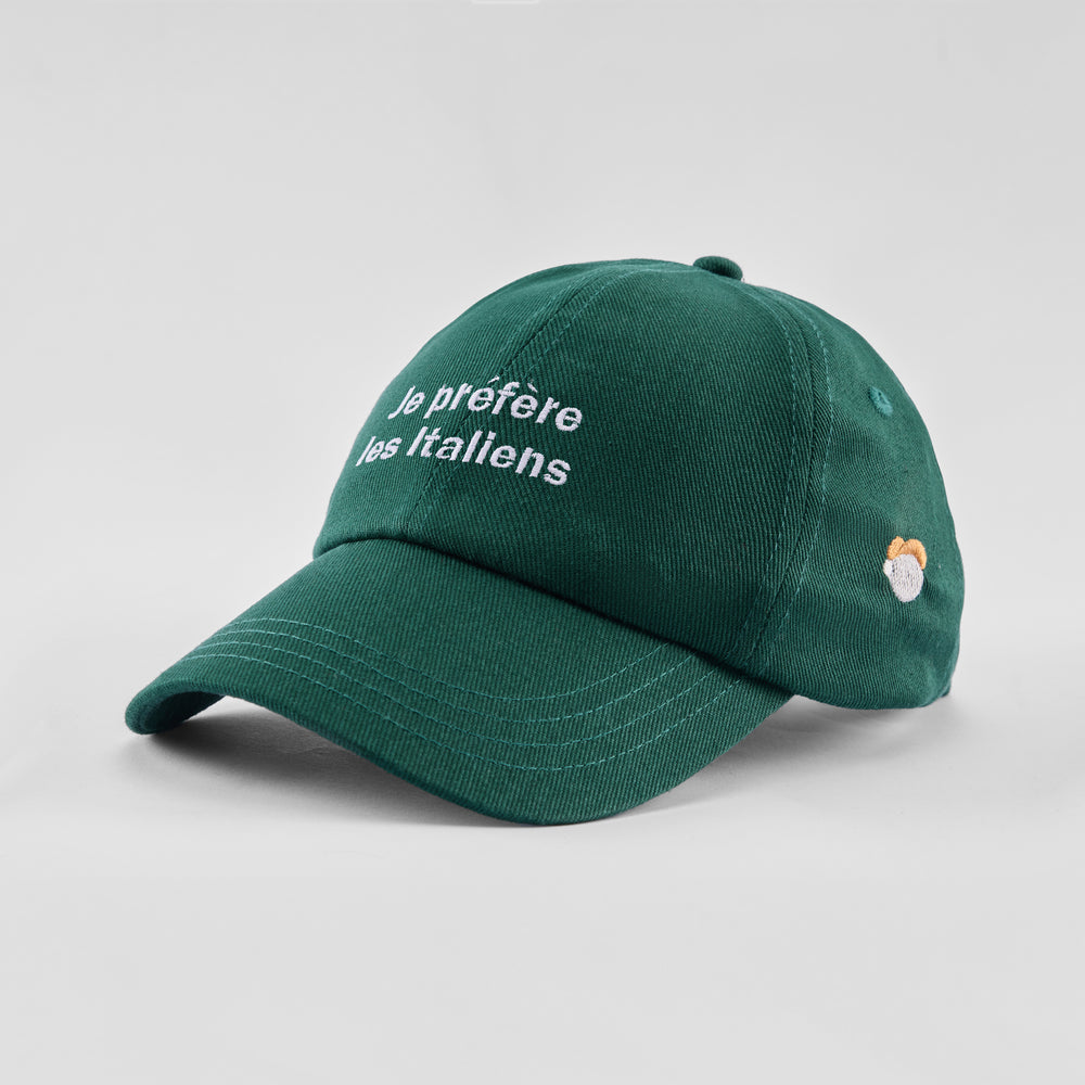 Cappellino in caldo cotone "Je Préfère Les Italiens"