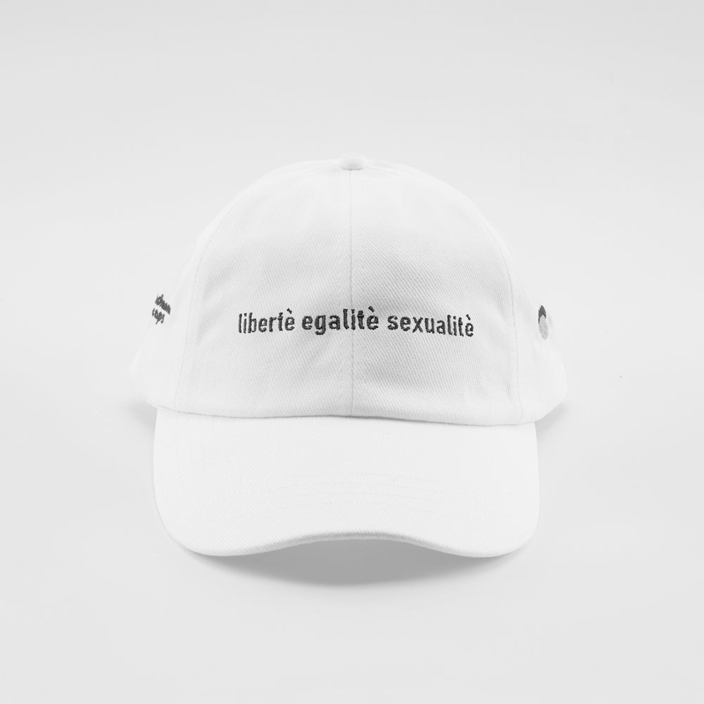 Cappellino in cotone "Libertè, ègalitè, sexualitè"