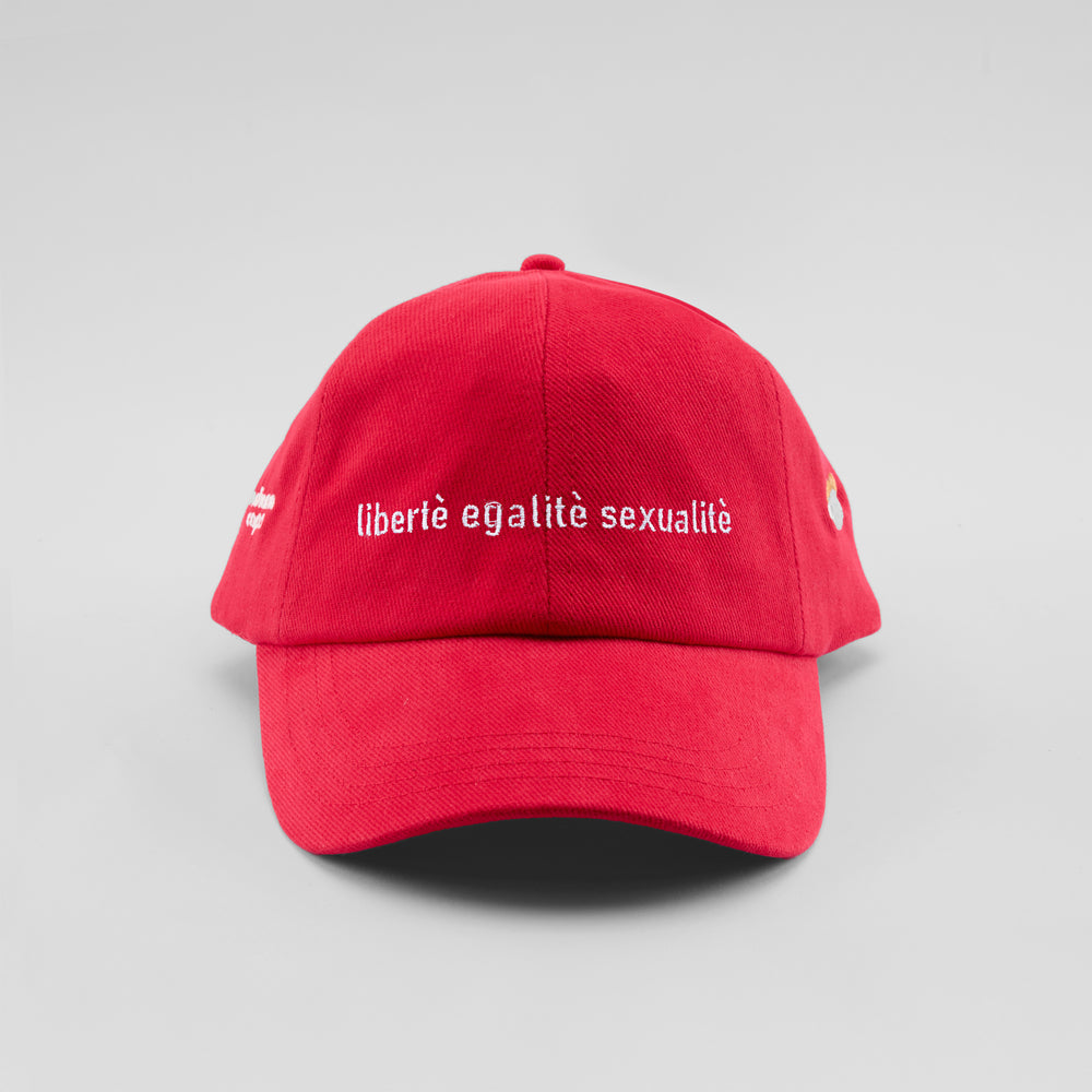 Cappellino in cotone "Libertè, ègalitè, sexualitè"