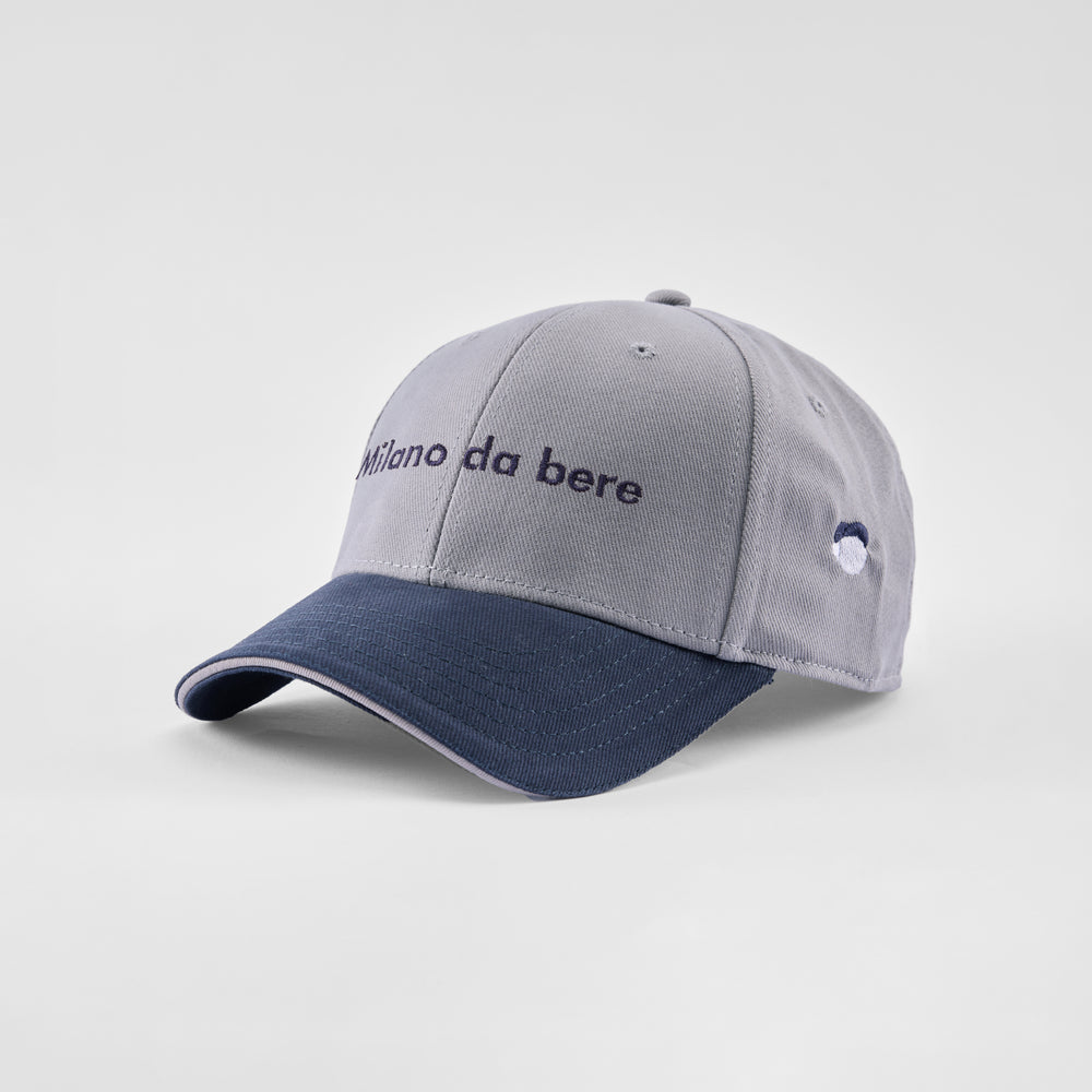 Cappellino bicolore in caldo cotone "Milano da bere"