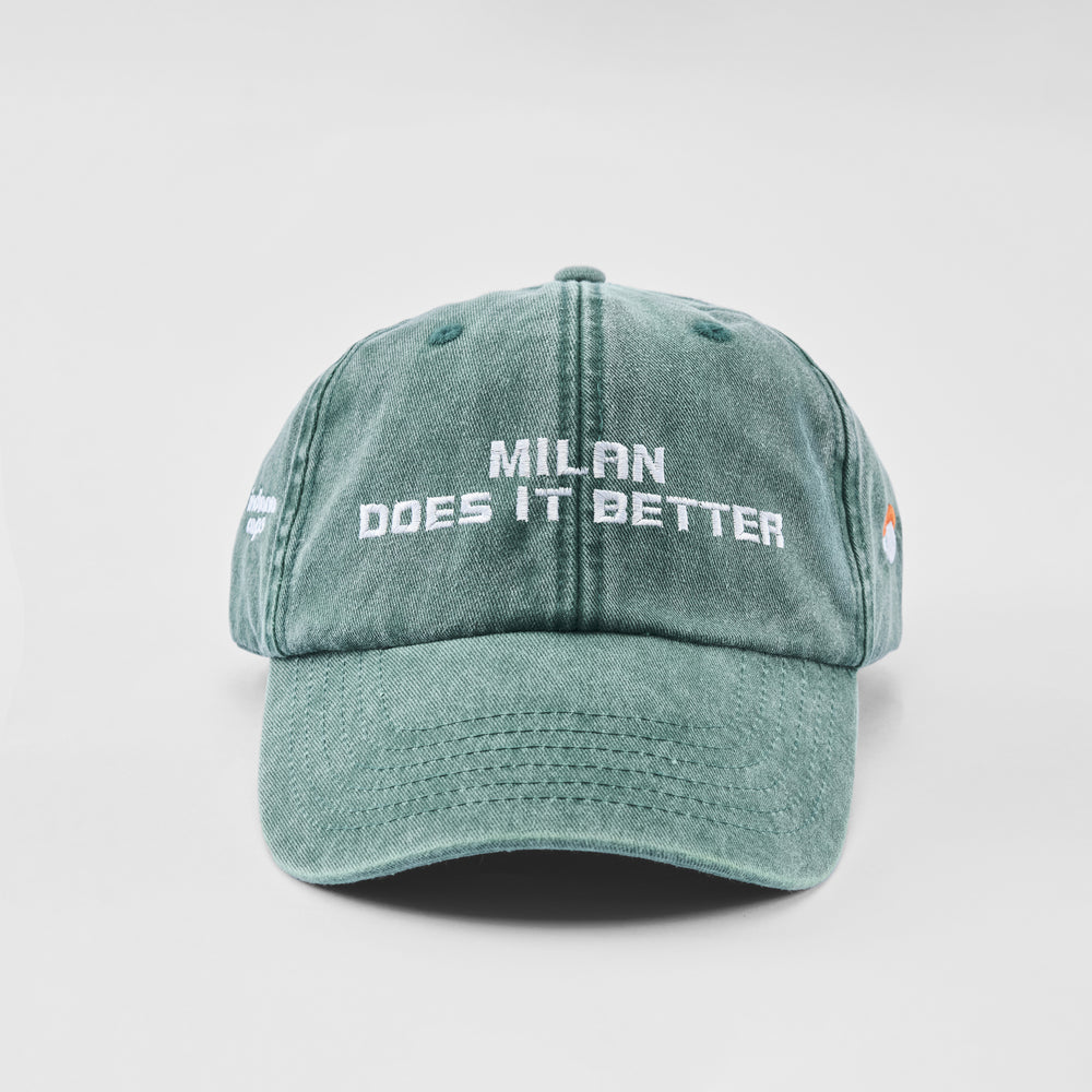 Cappellino vintage in cotone "Milan does it better"