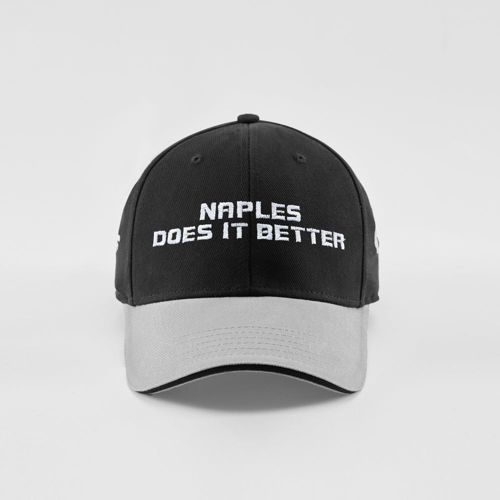 Cappellino bicolore in caldo cotone "Naples does it better"