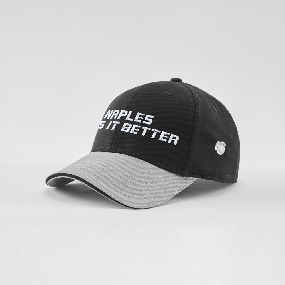 Cappellino bicolore in caldo cotone "Naples does it better"