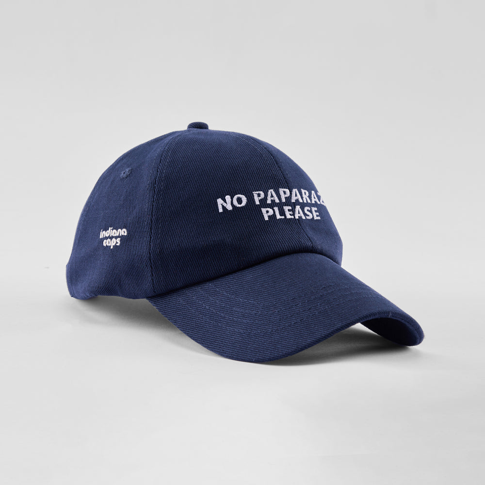 Cappellino in cotone "No paparazzi please"