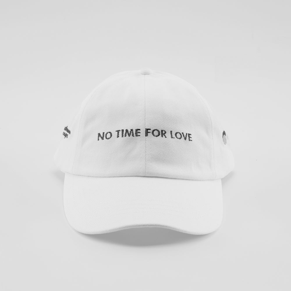 Cappellino in cotone "No time for love"