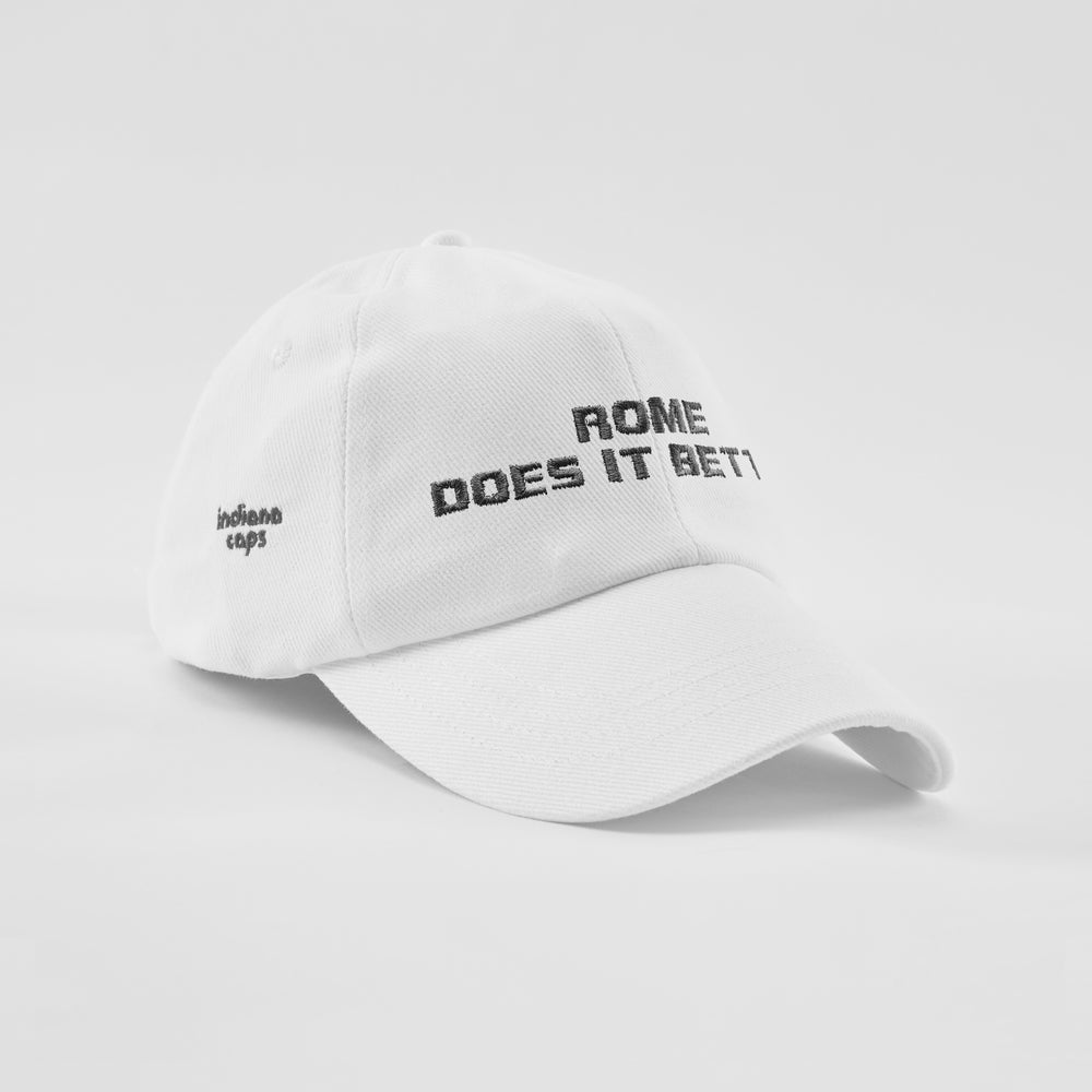 Cappellino in cotone "Rome does it better"