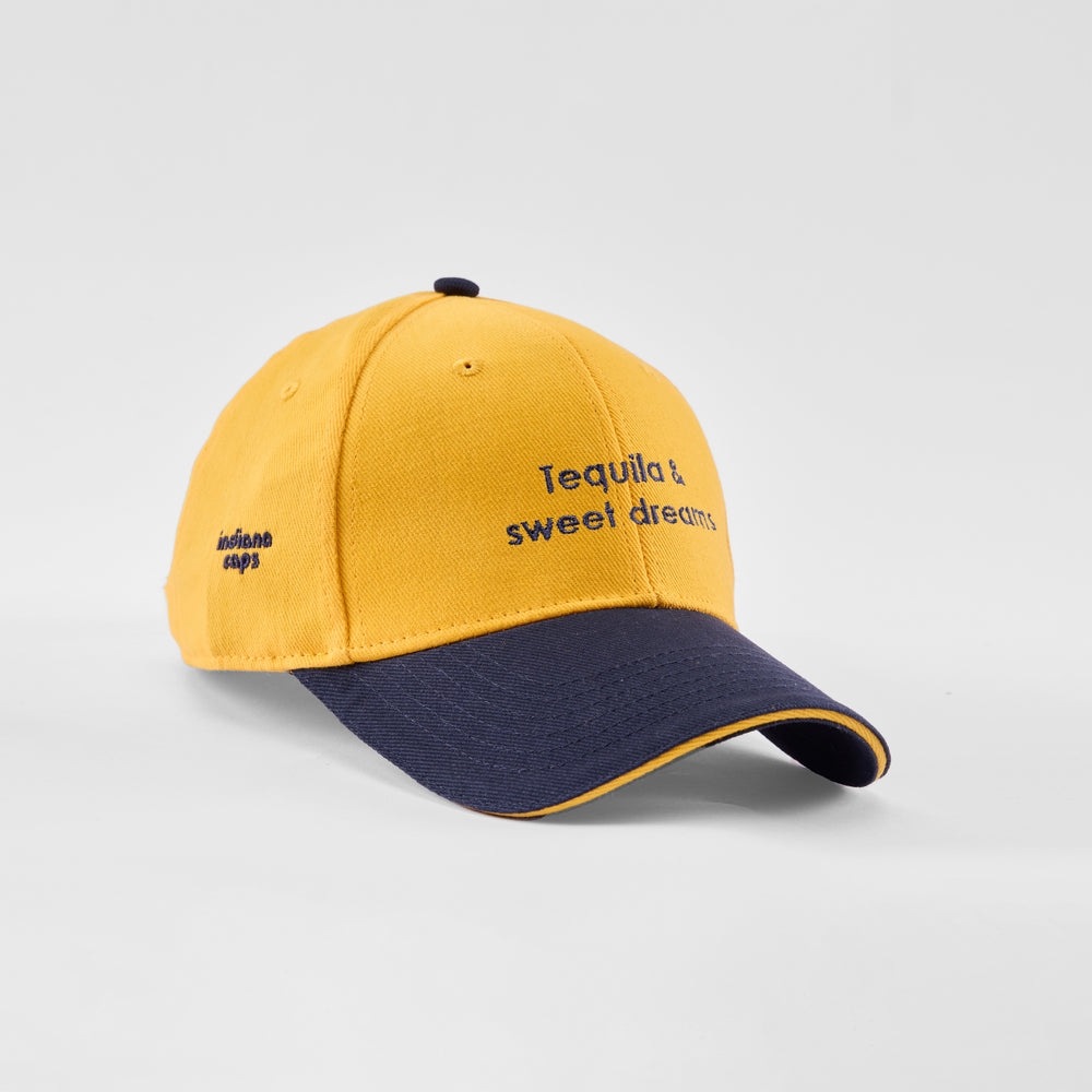 Cappellino bicolore in caldo cotone "Tequila & sweet dreams"
