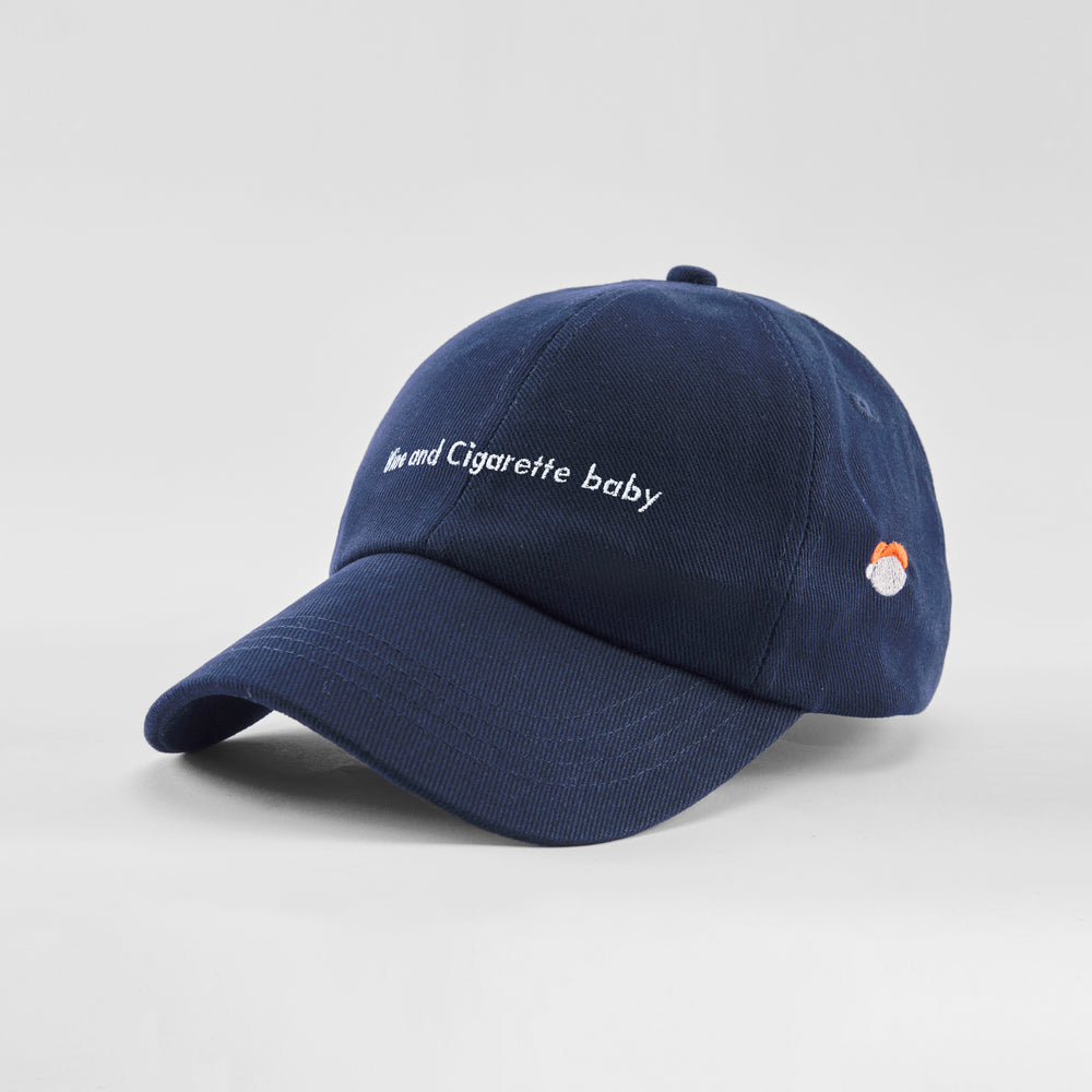 Cappellino in cotone "Wine and Cigarette, baby"