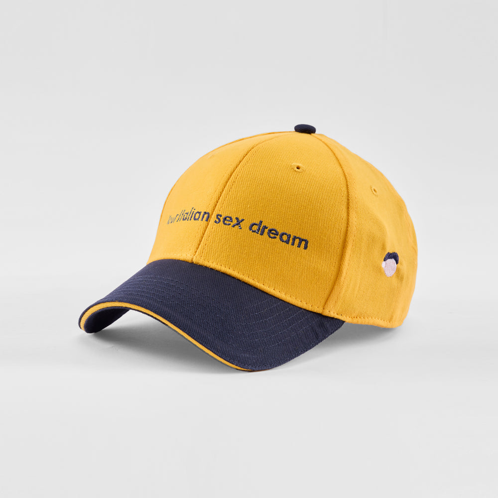 Cappellino bicolore in caldo cotone "Your Italian sex dream"