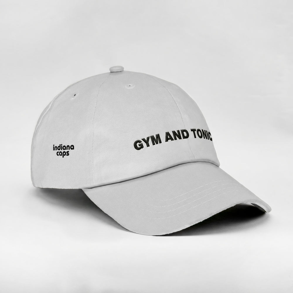 Cappellino Gym and Tonic bianco, tre quarti destra