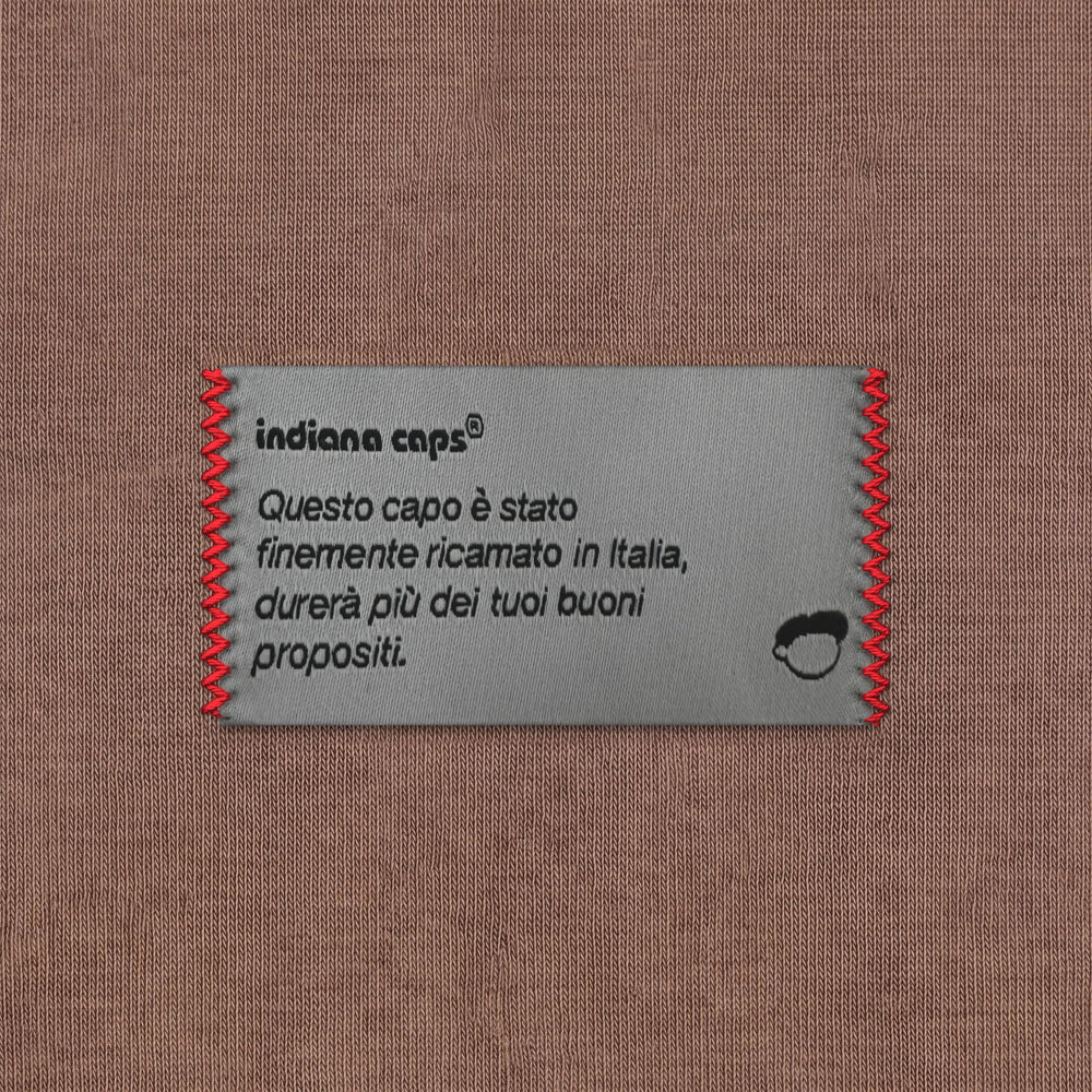 Felpa Sbagliato come il Negroni Marrone - dettaglio etichetta