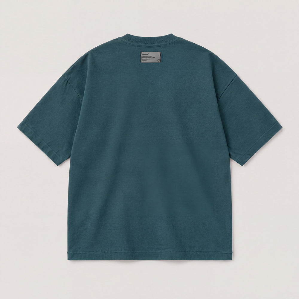 T-shirt Tonica come il gin Petrolio - flat lay retro