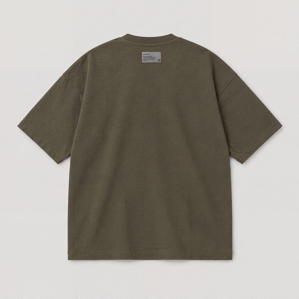 T-shirt oversize verde terra Sbagliato come il Negroni - retro