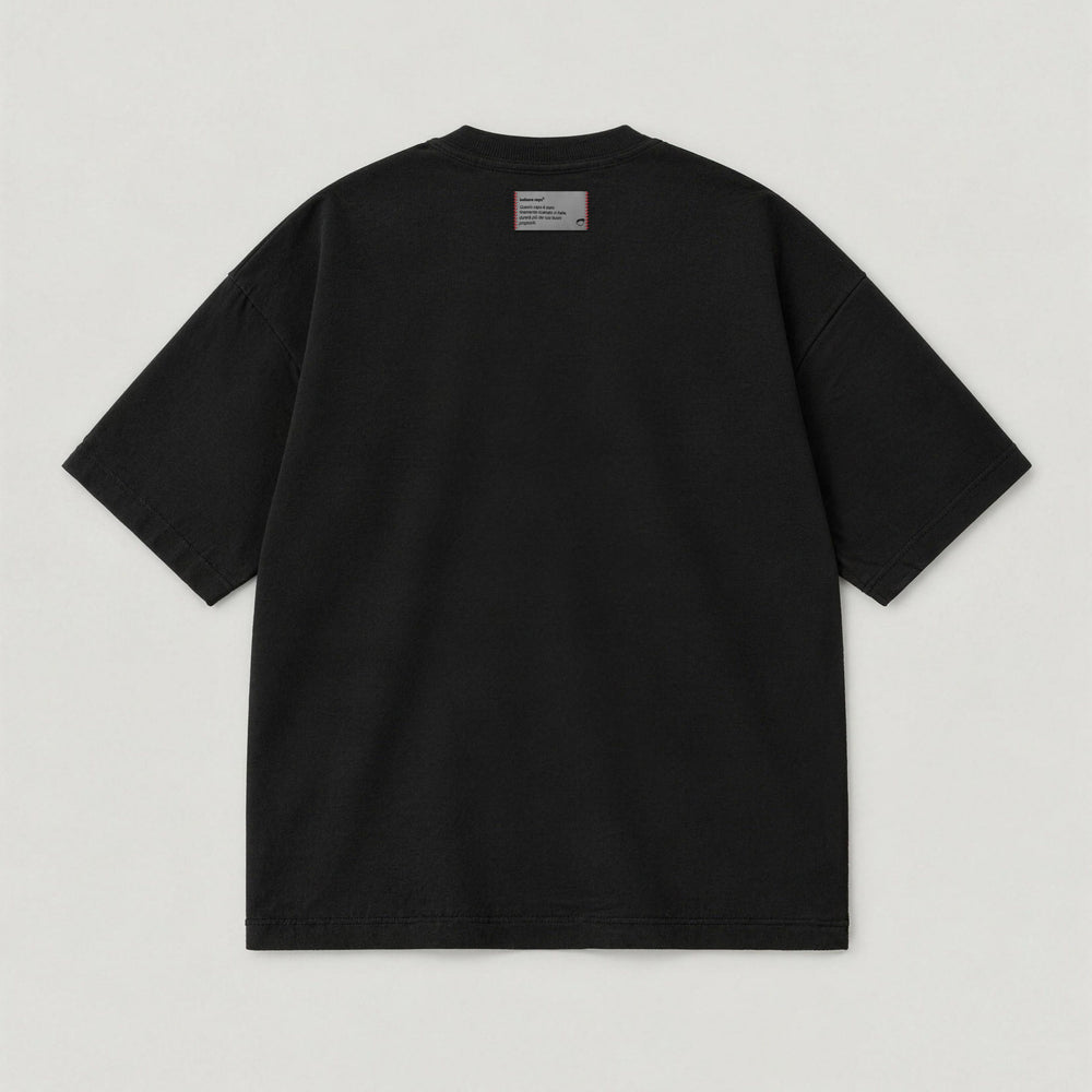 T-shirt oversize nera Sbagliato come il Negroni - retro