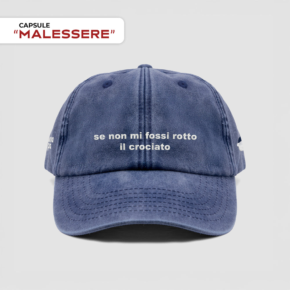 Cappellino vintage ''se non mi fossi rotto il crociato''