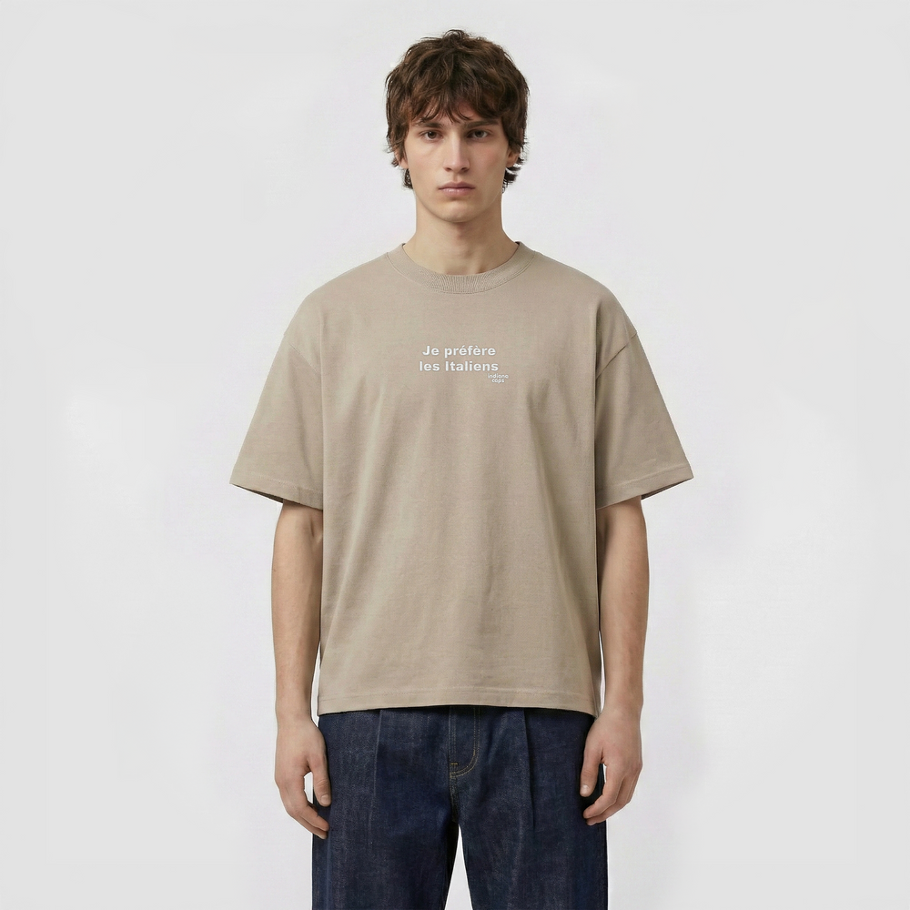 T-Shirt Oversize "Je Préfère Les Italiens"