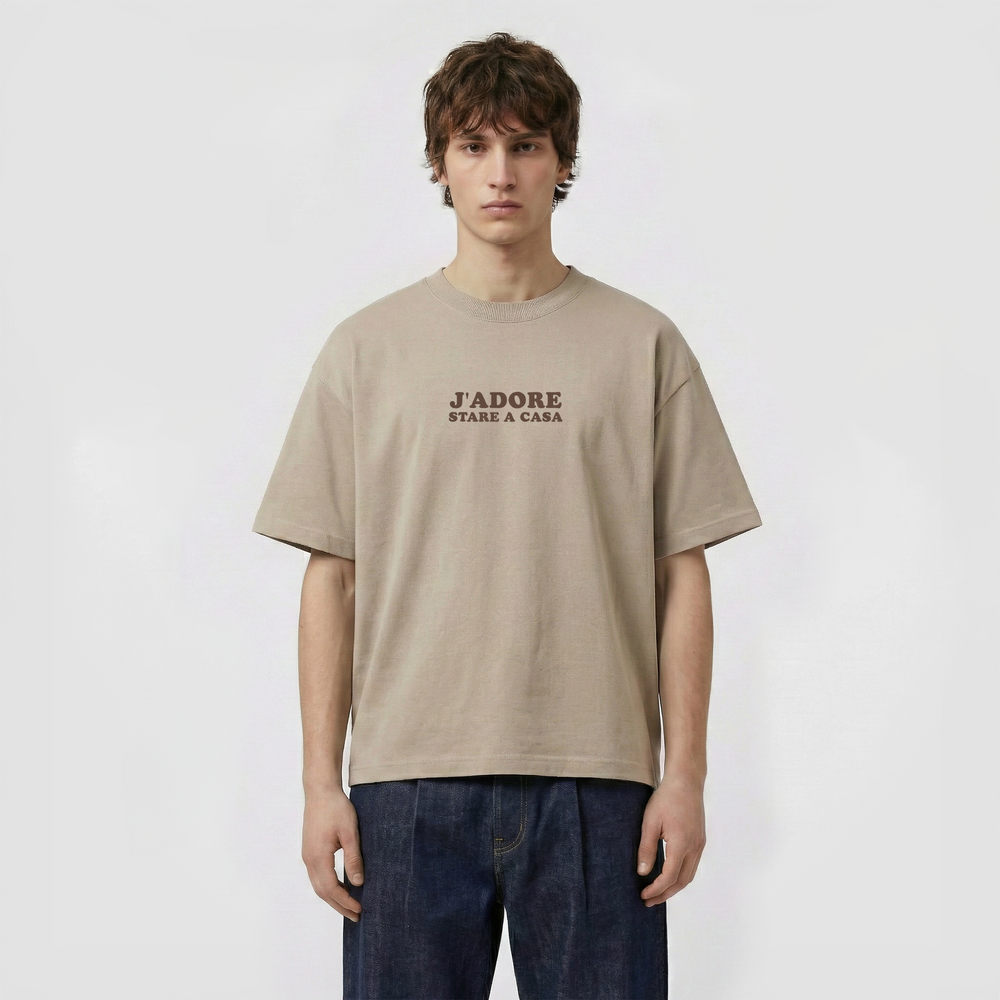 T-Shirt Oversize "J'ADORE Stare a Casa"
