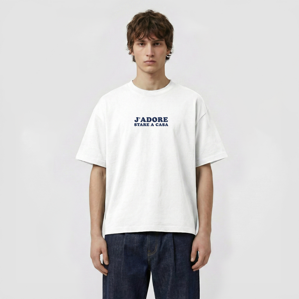 T-Shirt Oversize "J'ADORE Stare a Casa"