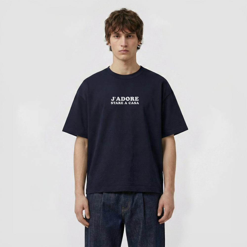 T-Shirt Oversize "J'ADORE Stare a Casa"