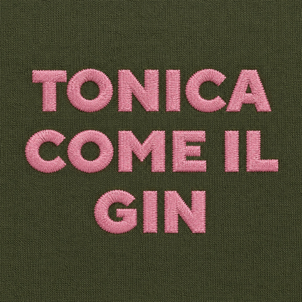 T-shirt Tonica come il gin Verde - zoom ricamo