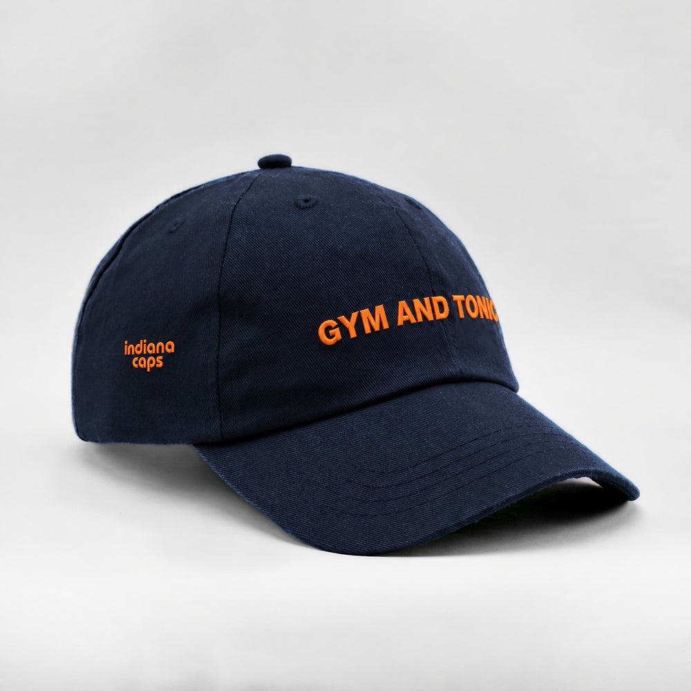 Cappellino Gym and Tonic blu, tre quarti destra