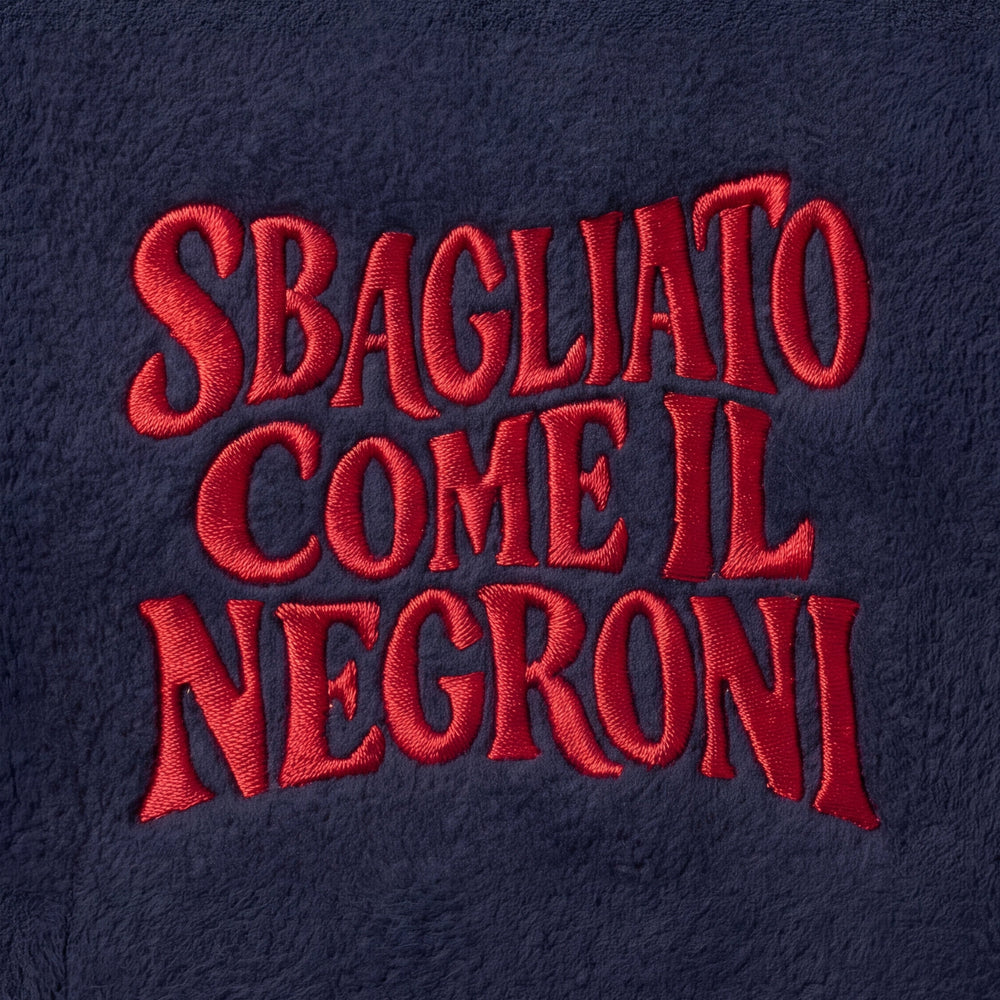 Felpa Sbagliato come il Negroni Blu - dettaglio ricamo
