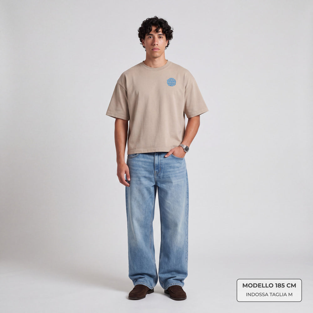 T-Shirt Oversize Pausa Terea Beige - modello