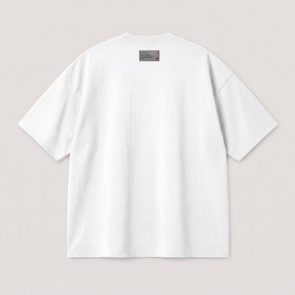 T-shirt oversize bianca Sbagliato come il Negroni - retro