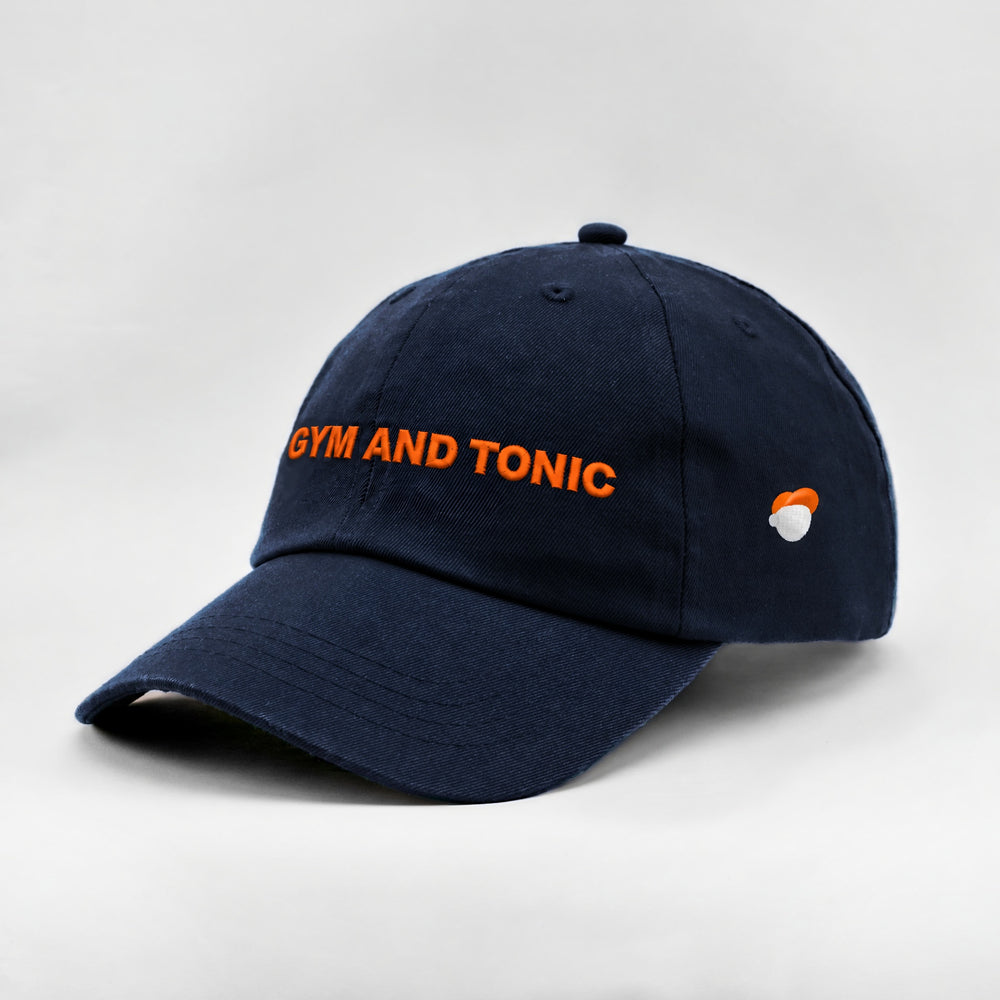 Cappellino Gym and Tonic blu, tre quarti sinistra