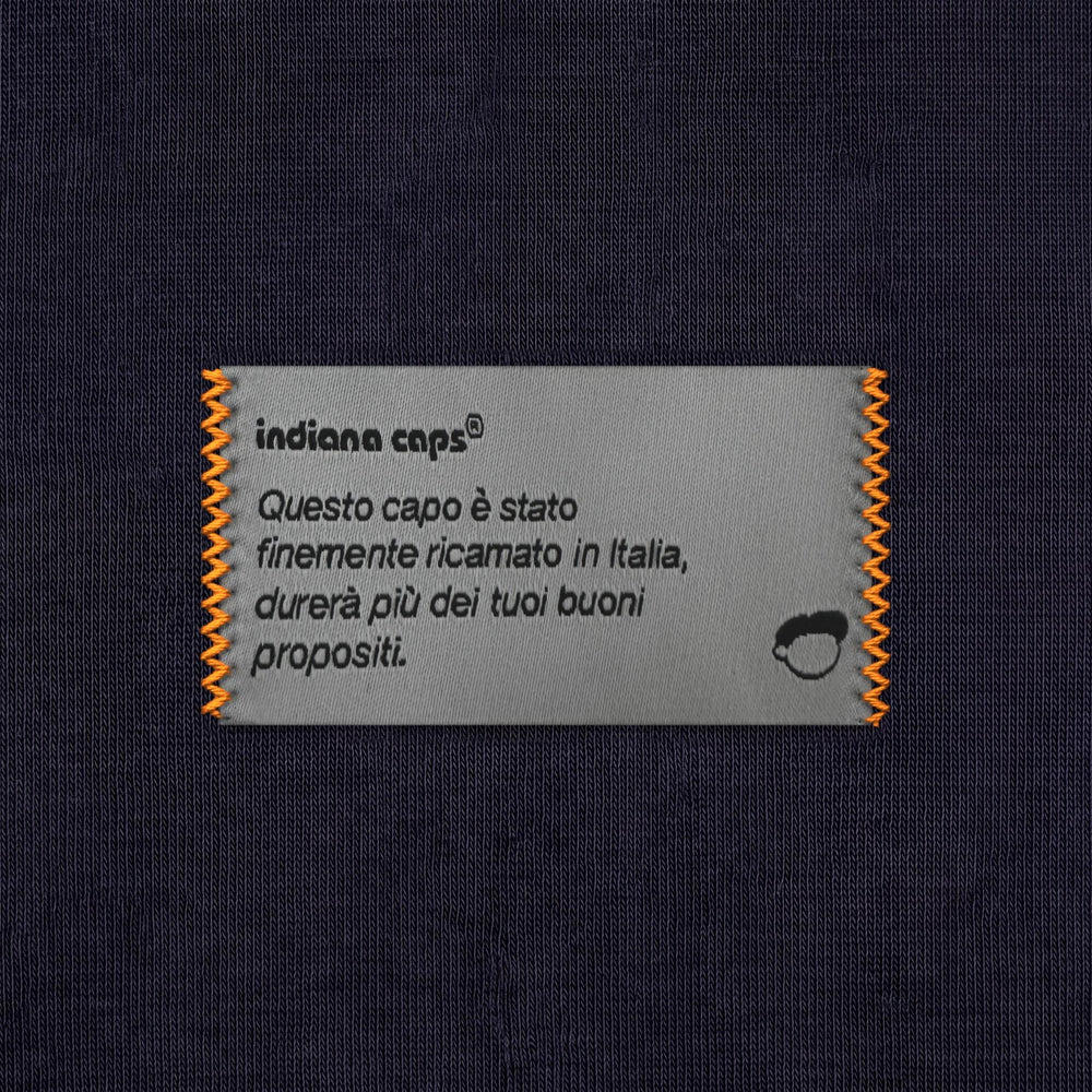 Hoodie Pausa Terea Blu - dettaglio etichetta