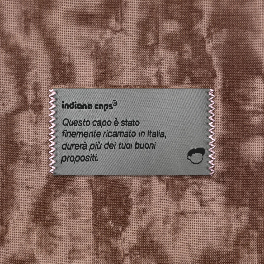 Hoodie Pausa Terea Marrone - dettaglio etichetta