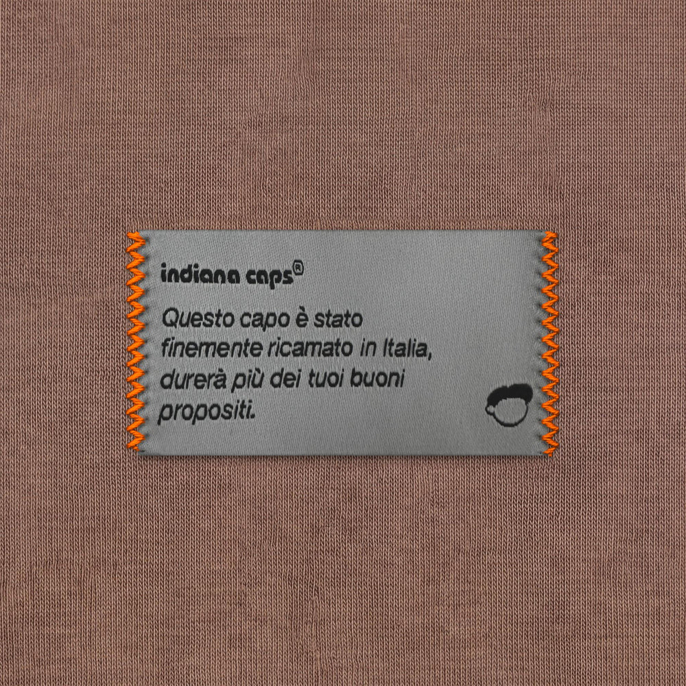Felpa con cappuccio "I'm not your Therapist" marrone - zoom etichetta
