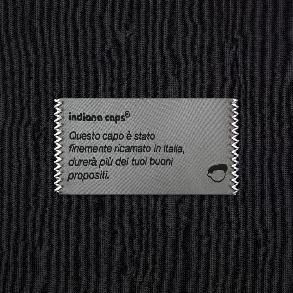 Hoodie Pausa Terea Nero - dettaglio etichetta